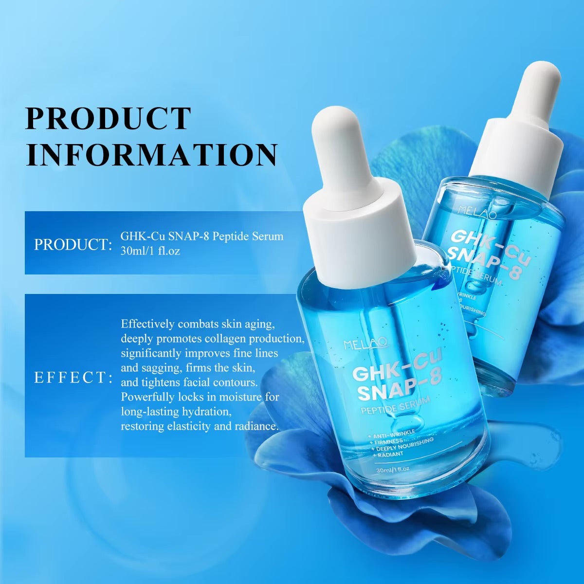 GHK-CU SNAP-8 Peptide facial serum